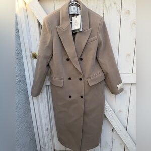 Babaton by Aritzia Wool Blend Double-Breasted Coat XL NWT